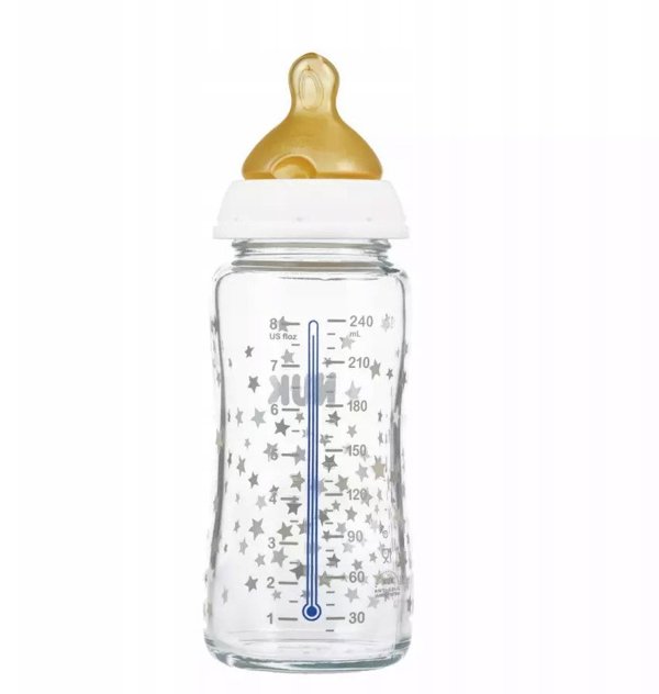 NUK ΓΥΑΛΙΝΟ ΜΠΟΥΚΑΛΙ 240ML SMO 0-6M FC BIA 10745122