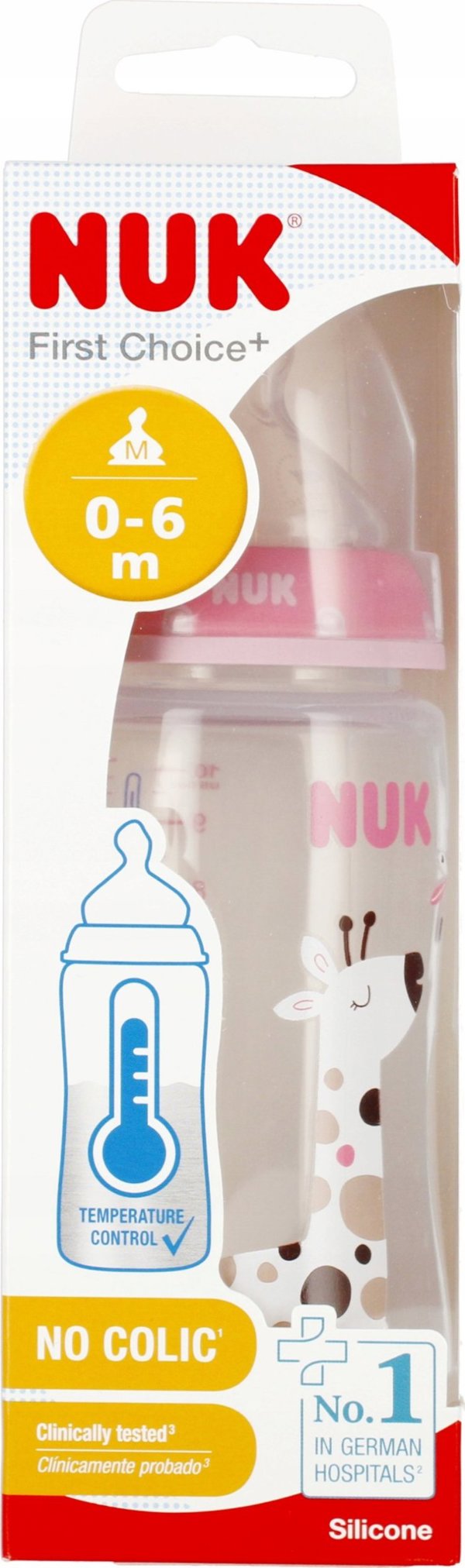 NUK 441120 ΜΠΟΥΚΑΛΙ 300ML ΔΕΙΚΤΗΣ ΘΕΡΜΟΚΡΑΣΙΑΣ 0-6 527911, 741926 ΡΟΖ
