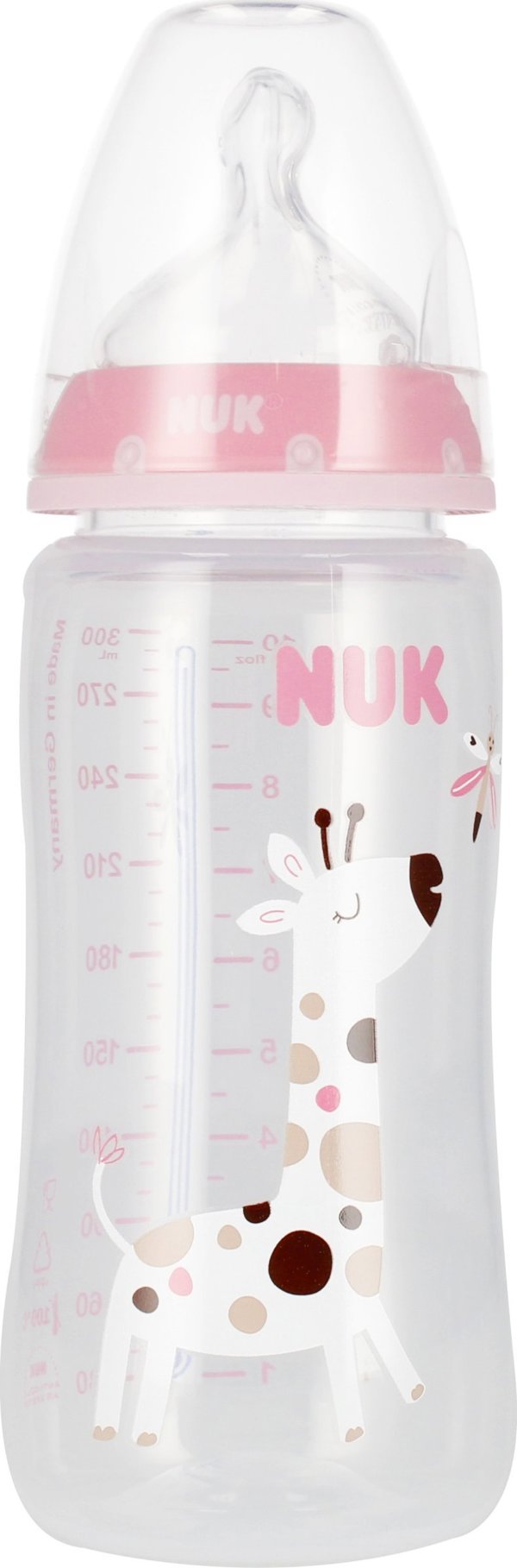 NUK 441120 ΜΠΟΥΚΑΛΙ 300ML ΔΕΙΚΤΗΣ ΘΕΡΜΟΚΡΑΣΙΑΣ 0-6 527911, 741926 ΡΟΖ