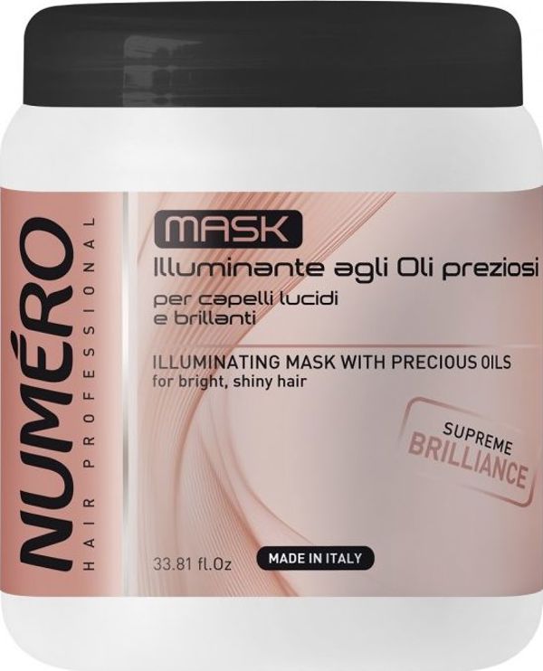 Numero Illuminating Mask Μάσκα Μαλλιών με Πολύτιμα Έλαια, Argan & Macadamia, για Λάμψη, 1000ml