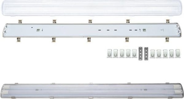 Nvox Βιομηχανικό στεγανό φωτιστικό ip65 led 1x120cm t8 g13 με τροφοδοσία από τη μία πλευρά
