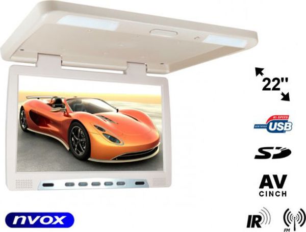 Nvox Οθόνη αναρτώμενη οροφής LCD 22 ίντσες LED USB SD IR FM... (NVOX RF2289U BE)