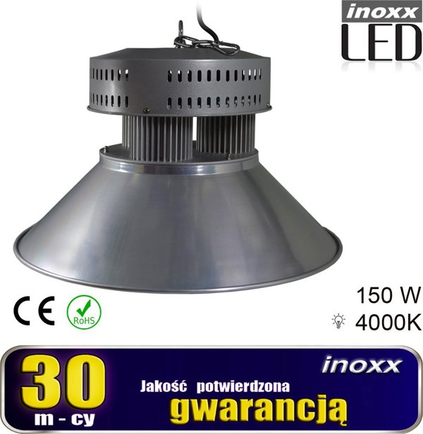 Nvox Βιομηχανικός λαμπτήρας LED 150W high bay COB 4000K ουδέτερη 13 500lm