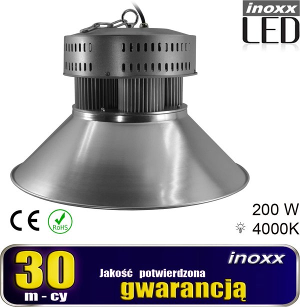 Nvox Βιομηχανικός λαμπτήρας LED 200W high bay COB 4000K ουδέτερος 18 000lm