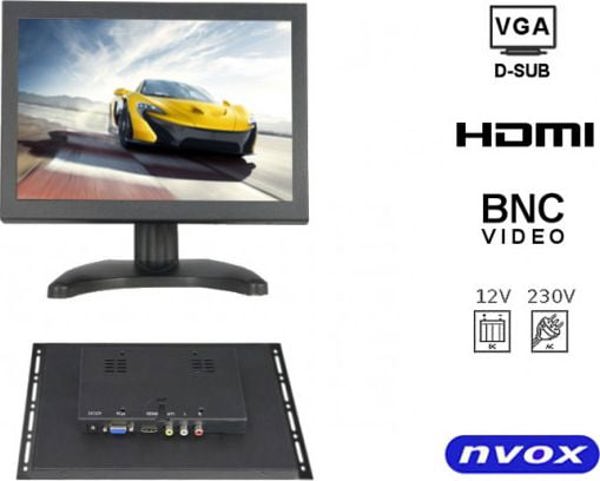 Nvox Monitor open frame lcd 8cali cali led vga hdmi av bnc 12v 230v