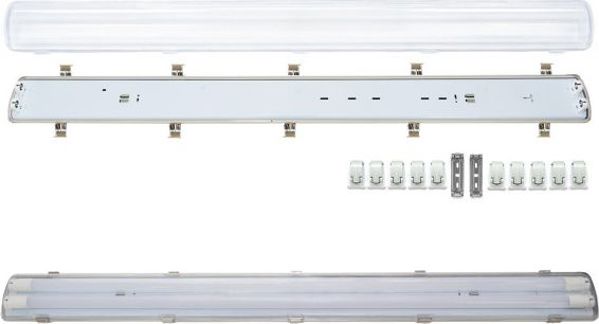 Nvox Βιομηχανικό φωτιστικό στεγανό ip65 led 1x120cm t8 g13 τροφοδοτούμενο και από τις δύο πλευρές