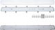 Nvox Βιομηχανικό φωτιστικό στεγανό ip65 led 1x120cm t8 g13 τροφοδοτούμενο και από τις δύο πλευρές