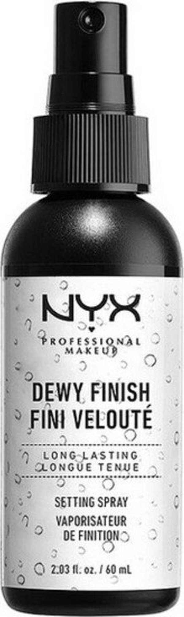 NYX Professional Makeup Dewy Finish Setting Spray - Σπρέι Σταθεροποίησης Μακιγιάζ Για Λαμπερό Αποτέλεσμα (60ml)