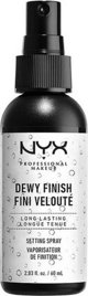 NYX Professional Makeup Dewy Finish Setting Spray - Σπρέι Σταθεροποίησης Μακιγιάζ Για Λαμπερό Αποτέλεσμα (60ml)
