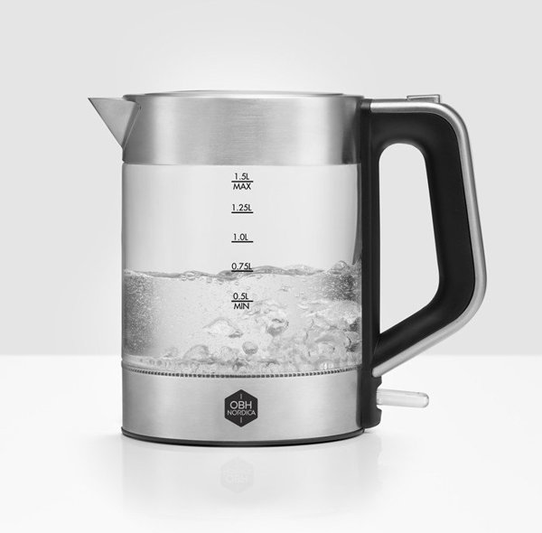 OBH Nordica Venice Glass kettle 1.5 L