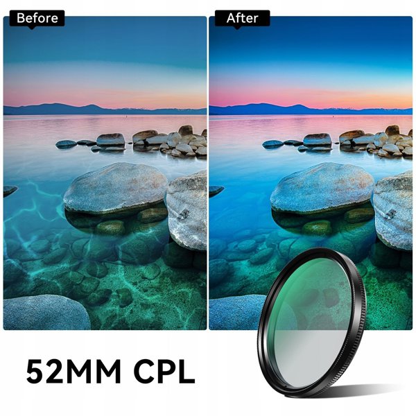 Apexel Φακός CPL Πολωτικό Φίλτρο 52mm για Smartphone με Κλιπ - APL-52-CPL