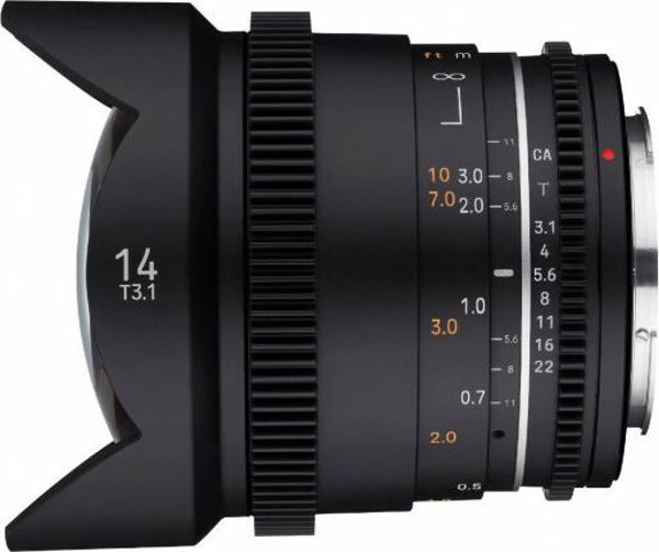 Samyang 14mm T3.1 VDSLR MK2 Φακός για Canon RF, Manual Focus, Weather Sealed, 9 Λεπίδες Διαφράγματος