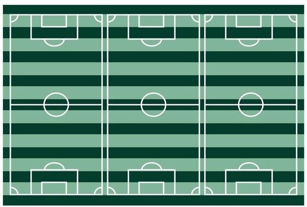 Τραπεζομάντηλο γήπεδο ποδοσφαίρου 120x180cm mix