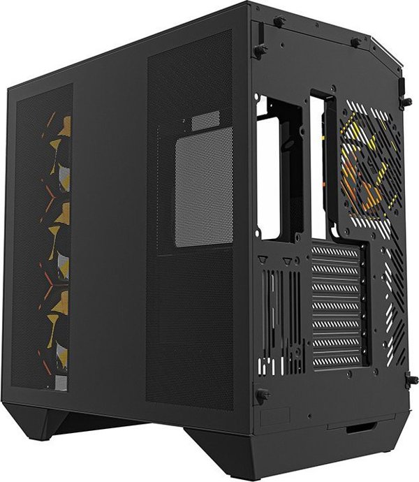 Κουτί υπολογιστή Darkflash DY470 (μαύρο) + 4 ανεμιστήρες + βάση GPU
