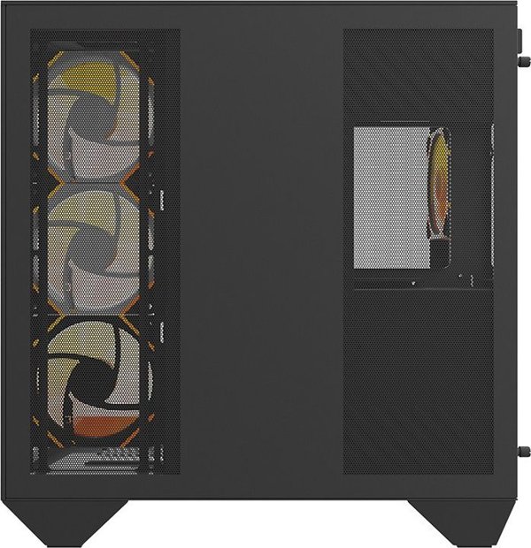 Κουτί υπολογιστή Darkflash DY470 (μαύρο) + 4 ανεμιστήρες + βάση GPU