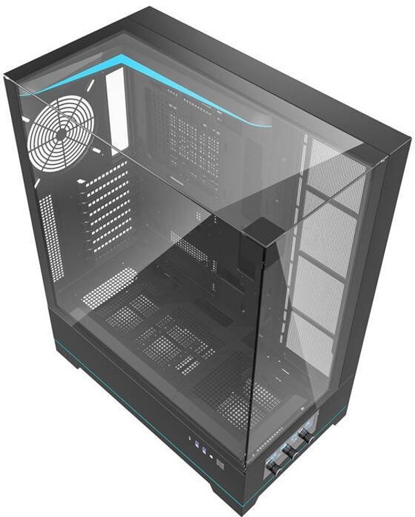 Κουτί υπολογιστή Darkflash DY450L χωρίς ανεμιστήρες (μαύρο) Darkflash