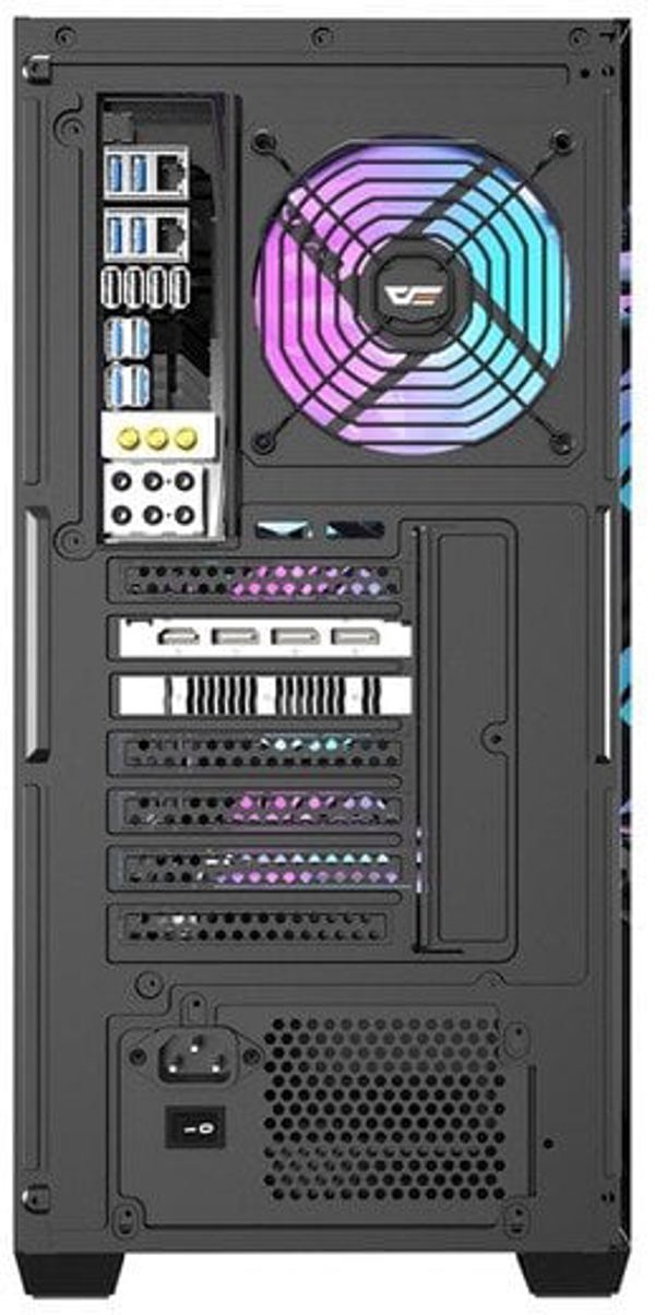 Κουτί υπολογιστή Darkflash DS900WD (μαύρο) + 4 ανεμιστήρες