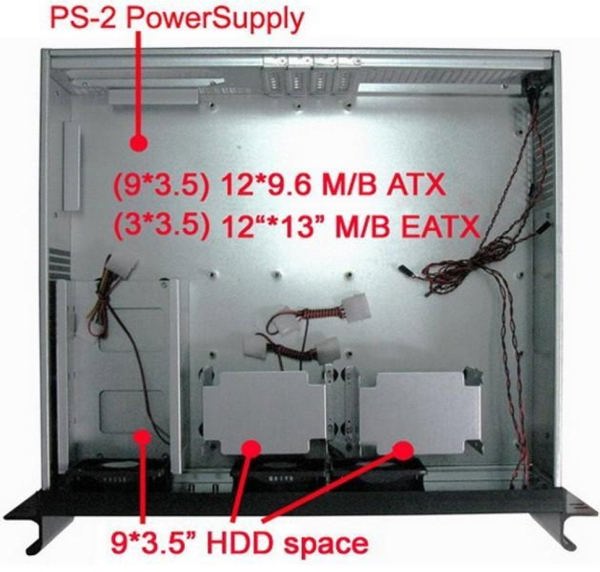Obudowa serwerowa PC ATX Rack 19" 3U