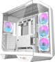 Κουτί υπολογιστή Darkflash DY470 (λευκό) + 4 ανεμιστήρες + βάση GPU