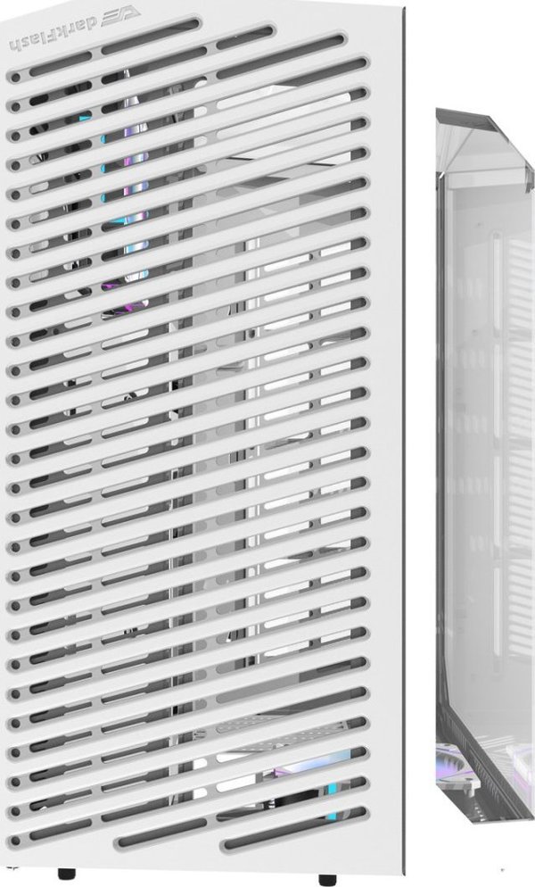 Κουτί υπολογιστή Darkflash DY470 (λευκό) + 4 ανεμιστήρες + βάση GPU