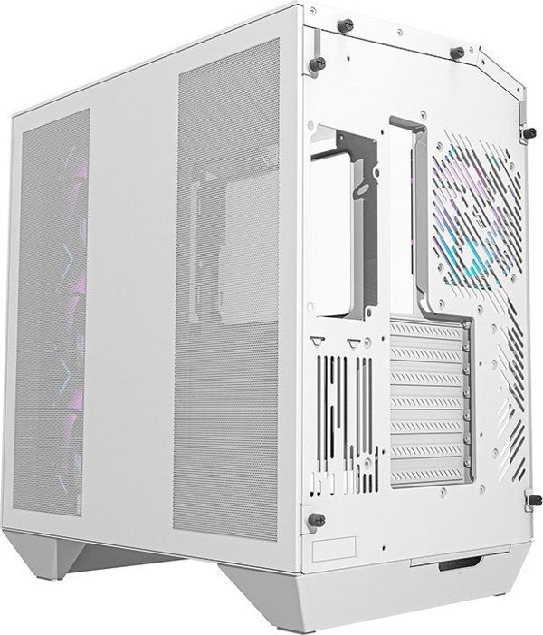 Κουτί υπολογιστή Darkflash DY470 (λευκό) + 4 ανεμιστήρες + βάση GPU