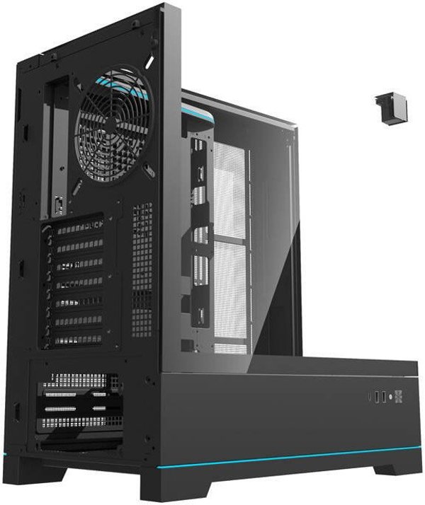 Κουτί υπολογιστή Darkflash DY450 χωρίς ανεμιστήρες (μαύρο) Darkflash