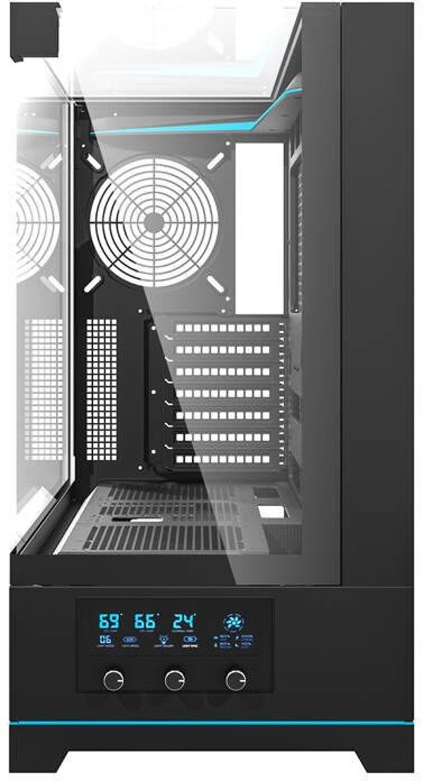 Κουτί υπολογιστή Darkflash DY450 χωρίς ανεμιστήρες (μαύρο) Darkflash