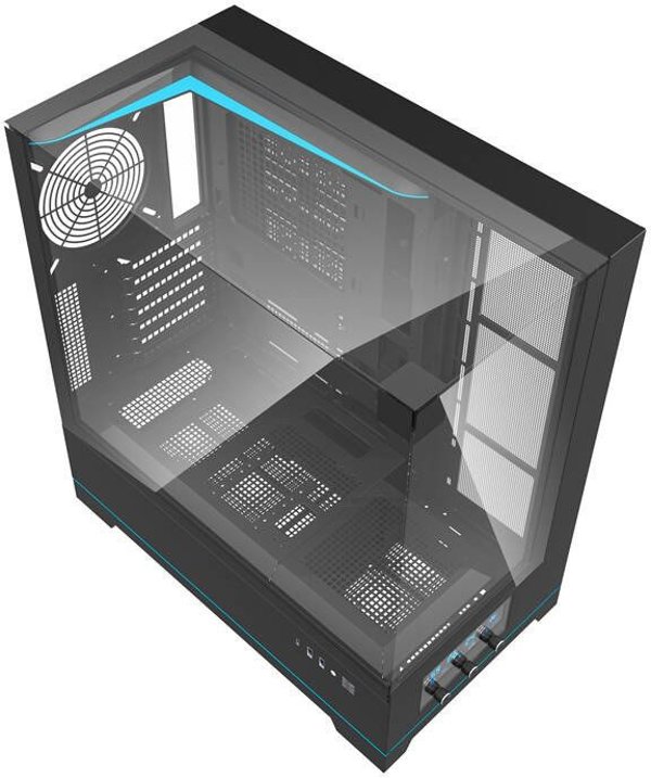 Κουτί υπολογιστή Darkflash DY450 χωρίς ανεμιστήρες (μαύρο) Darkflash