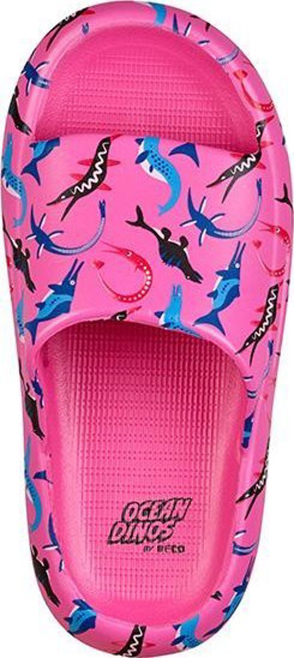 Ocean Παντόφλες παιδικές BECO OCEAN DINOS 9275 4 26/27 ροζ