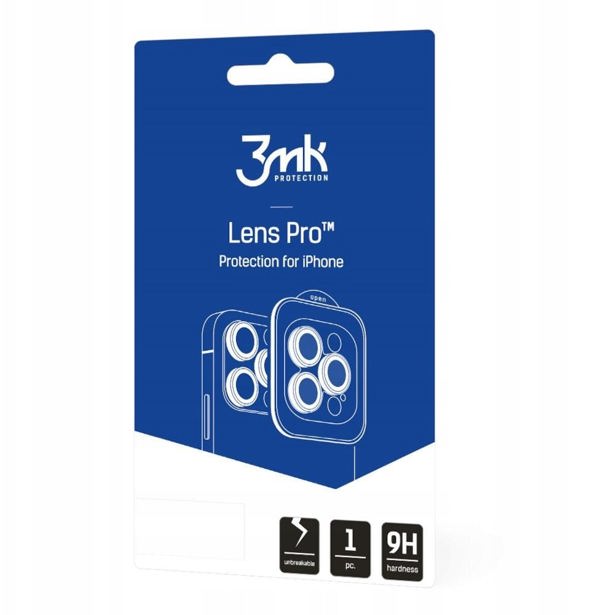 Προστατευτικό Φακού Κάμερας 3MK Lens Protection Pro για Apple iPhone 17 Pro / 17 Pro Max, Μπλε