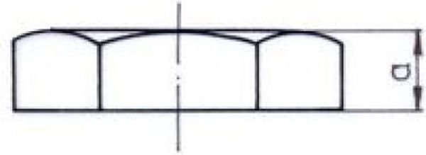 Odlewnia Zawiercie Αντικρυστό παξιμάδι 21/2" μαύρο αρ. 44 (5907791614322)