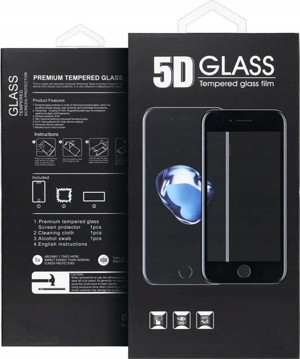 OEM 5D Full Glue Tempered Glass - για Honor 90 μαύρο