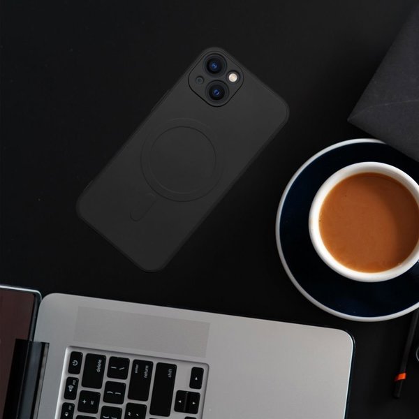 OEM Θήκη SILICONE MAG COVER συμβατή με MagSafe για IPHONE 13 Pro μαύρο