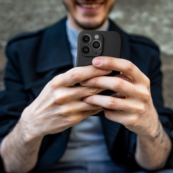 OEM Θήκη SILICONE MAG COVER συμβατή με MagSafe για IPHONE 13 Pro μαύρο