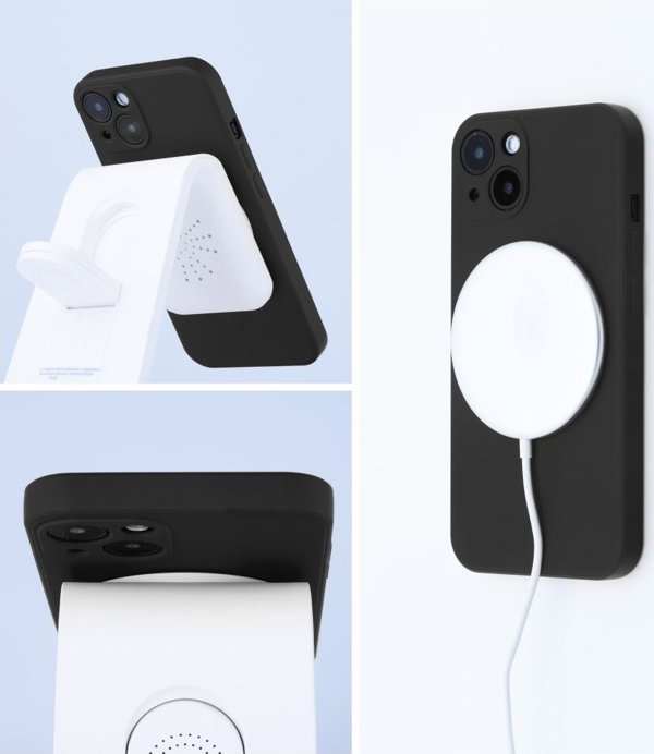 OEM Θήκη SILICONE MAG COVER συμβατή με MagSafe για IPHONE 13 Pro μαύρο