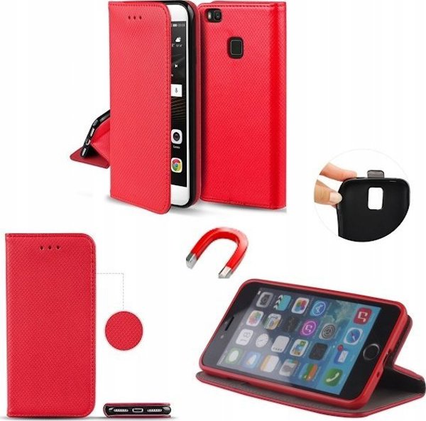OEM Kabura SMART CASE Βιβλίο για MOTOROLA Edge 40 κόκκινο