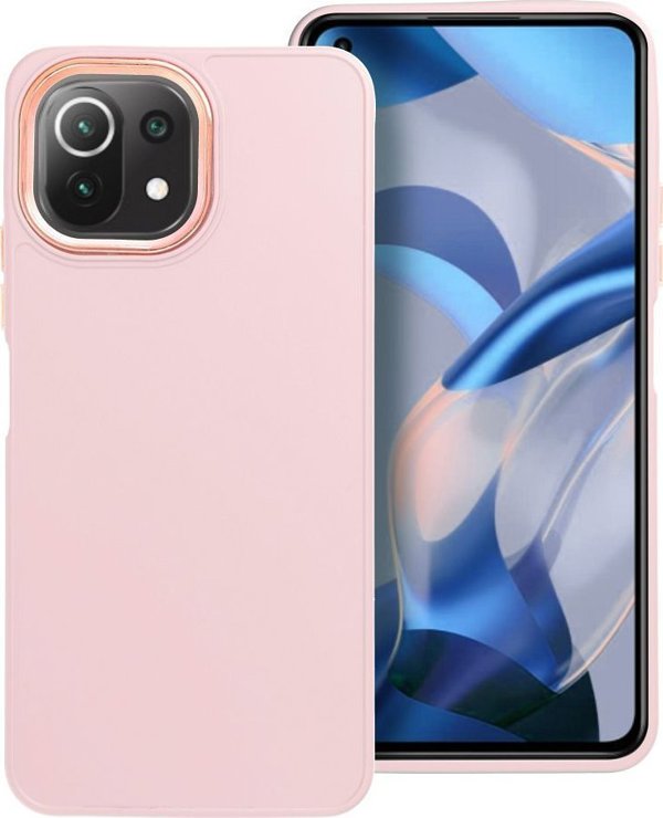 OEM Θήκη FRAME για XIAOMI Mi 11 Lite 5G / Mi 11 Lite LTE ( 4G ) / Mi 11 Lite NE ροζ πούδρας
