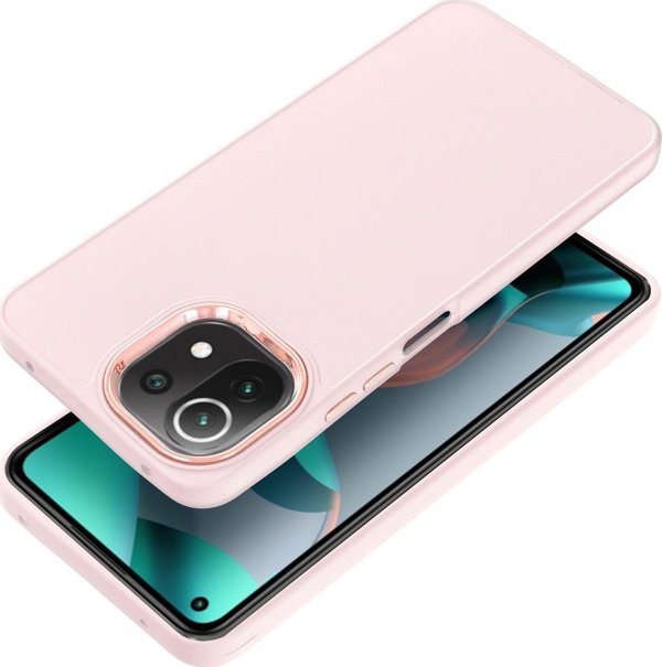 OEM Θήκη FRAME για XIAOMI Mi 11 Lite 5G / Mi 11 Lite LTE ( 4G ) / Mi 11 Lite NE ροζ πούδρας