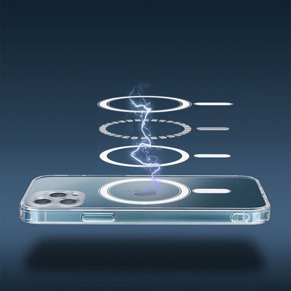 OEM Θήκη CLEAR MAG COVER με προστασία κάμερας συμβατή με MagSafe για IPHONE 12 διαφανής