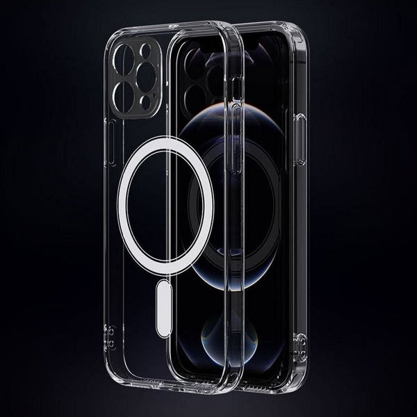 OEM Θήκη CLEAR MAG COVER με προστασία κάμερας συμβατή με MagSafe για IPHONE 12 διαφανής