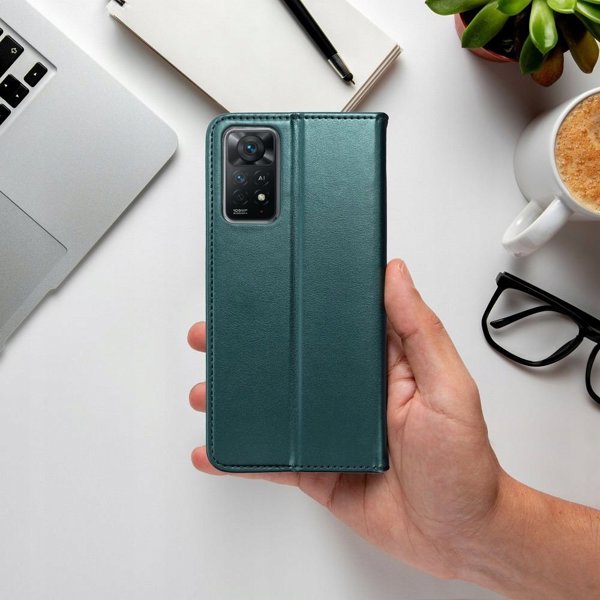 OEM Θήκη SMART MAGNETO για XIAOMI Redmi Note 13 Pro Plus 5G σκούρο πράσινο