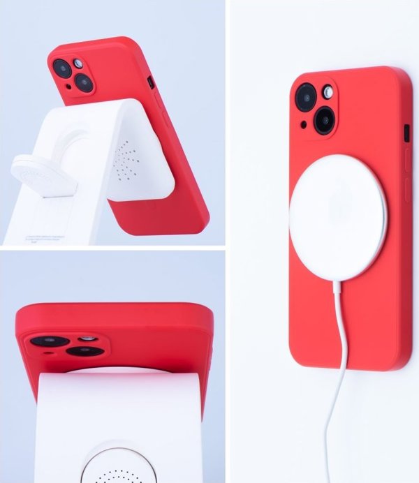 OEM Θήκη ΣΙΛΙΚΟΝΗΣ MAG COVER συμβατή με MagSafe για IPHONE 12 Pro κόκκινο