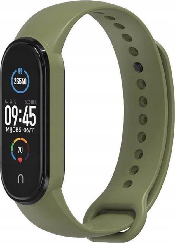 OEM Πράσινο λουράκι σιλικόνης για XIAOMI Mi Band 5 / 6 / 7 (08)