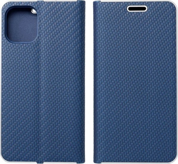 OEM Καμπύρα LUNA Βιβλίο Carbon για IPHONE 16 Pro Max μπλε