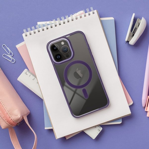 OEM Θήκη COLOR EDGE MAG COVER συμβατή με MagSafe για IPHONE 15 Pro Max μωβ