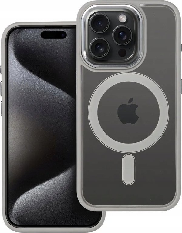 OEM Θήκη COLOR EDGE MAG COVER συμβατή με MagSafe για IPHONE 15 Pro τιτάνιο γκρι