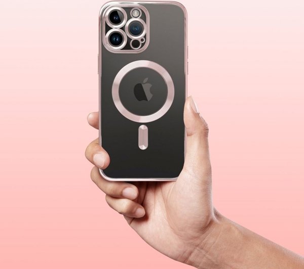 OEM Θήκη ELECTRO MAG COVER συμβατή με MagSafe για IPHONE 14 ροζ χρυσό