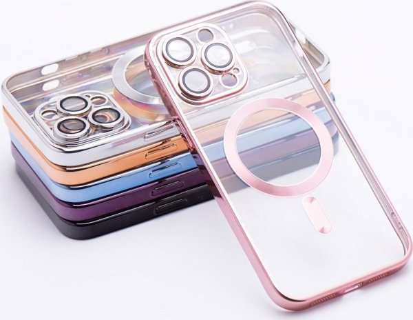 OEM Θήκη ELECTRO MAG COVER συμβατή με MagSafe για IPHONE 14 ροζ χρυσό