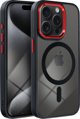 OEM Θήκη COLOR EDGE MAG COVER συμβατή με MagSafe για IPHONE 15 Pro Max μαύρο κόκκινο
