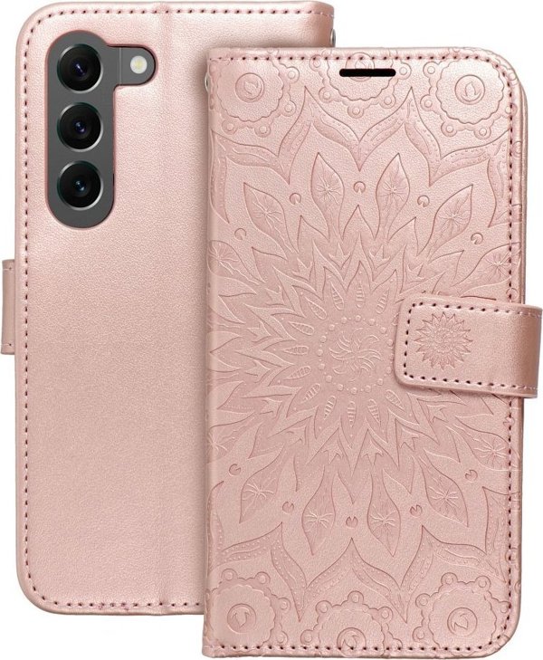OEM Θήκη MEZZO Book για SAMSUNG S23 mandala ροζ χρυσό